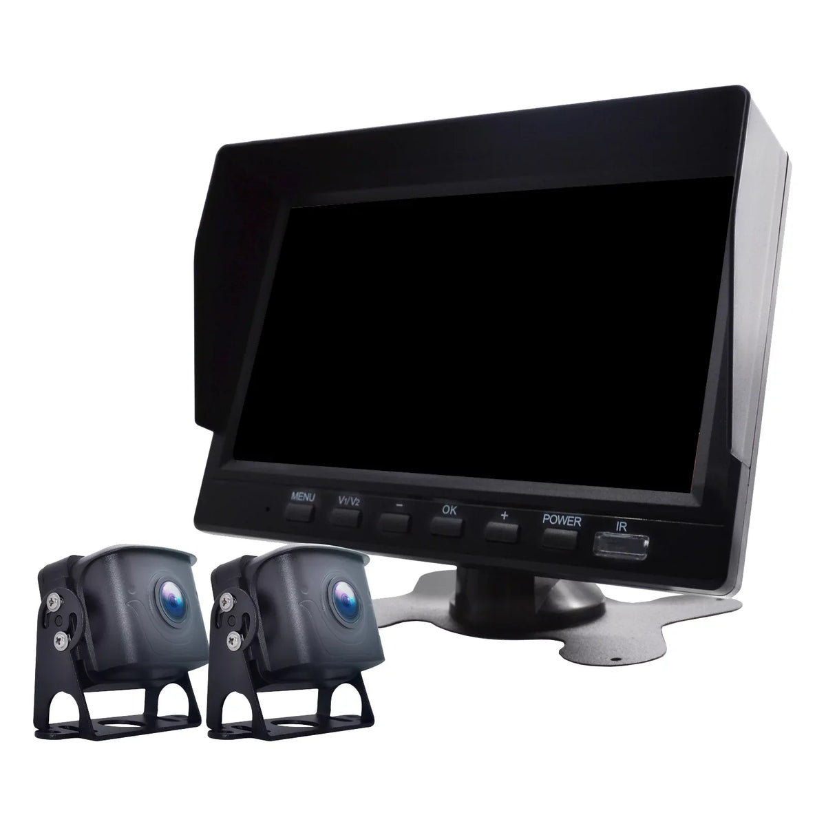 with Truck Monitor Backup 7" Video Recorder Bus+2 Camera DVR Driving for RV BSD