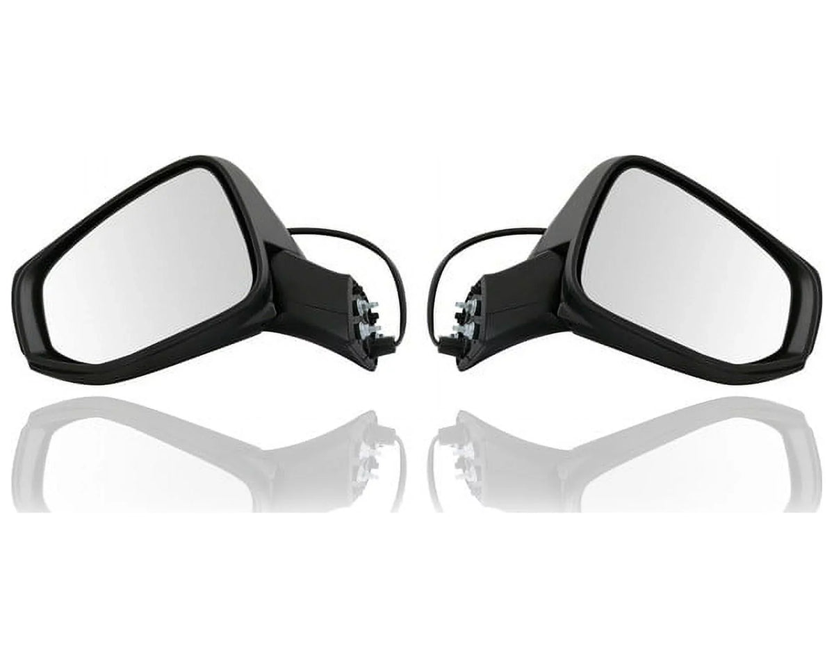 Door '19-21 Spot - - Mirror Pair LE/North Puddle 879100R261, Camera - & Built - Without Blind Signal Lamp & for Textured RAV4/Hybrid Set American & Compatible/Replacement Toyota 879400R261 Non-Heated,