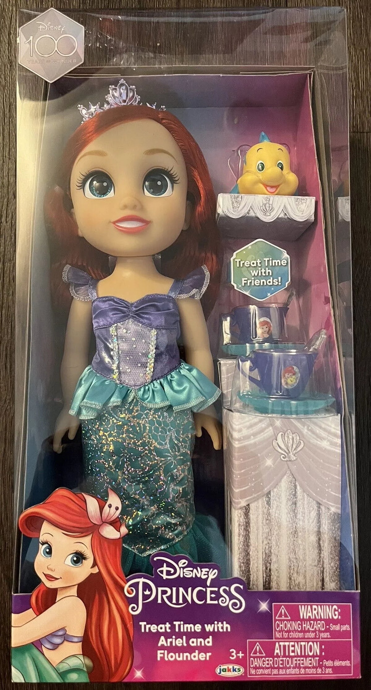 and Princess Ariel Disney with Time Treat Flounder Doll