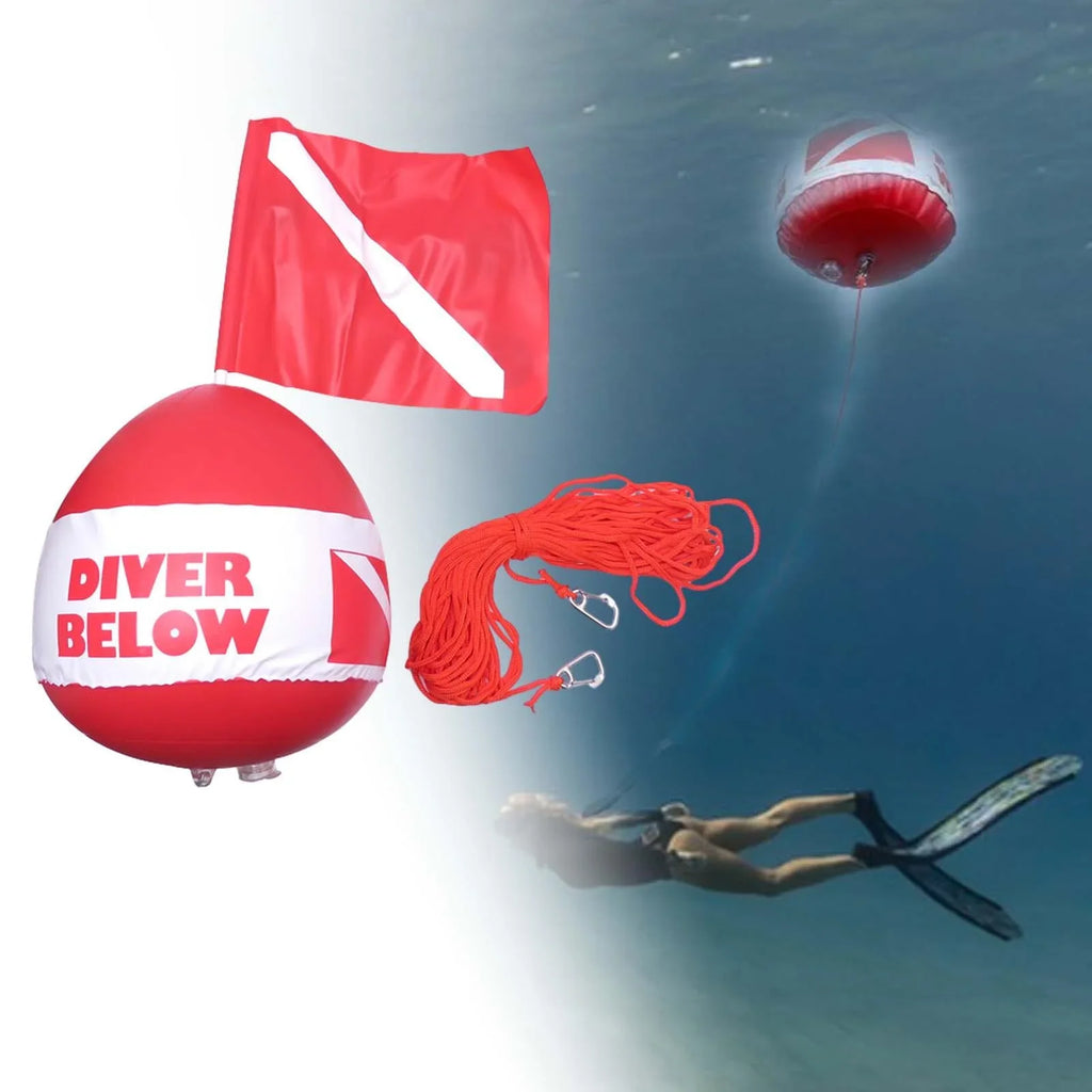 AMLESO Surface Dive Float Fishing Buoy Inflatable Visibility , Diving, ing, Flag Float Floater Flag for Dive High