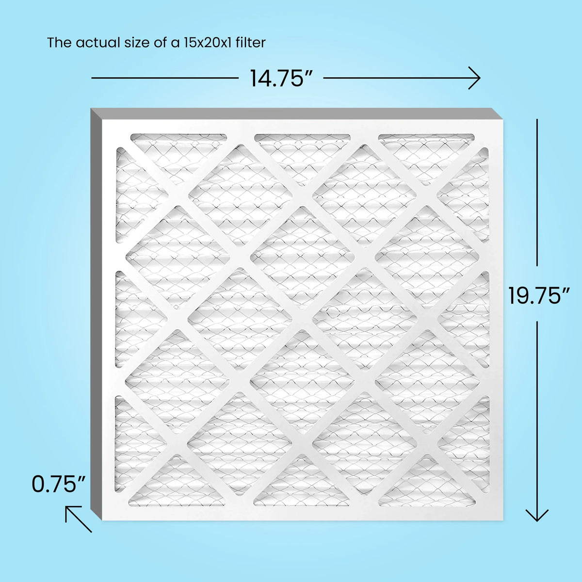 Filter (6 AC Air Mint 8, MERV 15x20x1 Air, Furnace HVAC Filters Pleated Pack)