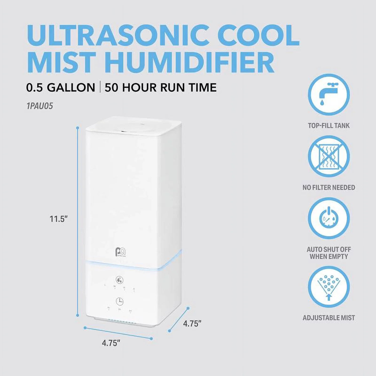 Ultrasonic gal Perfect 0.53 Humidifier Aire Electronic