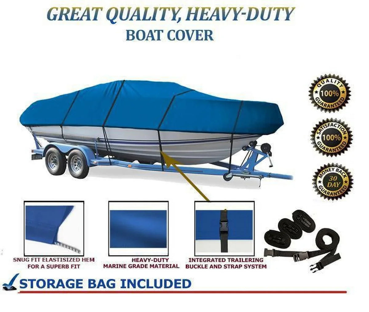 for BOAT Compatible 176 2014 ADVENTURER STARCRAFT COVER grade BLUE, GREAT