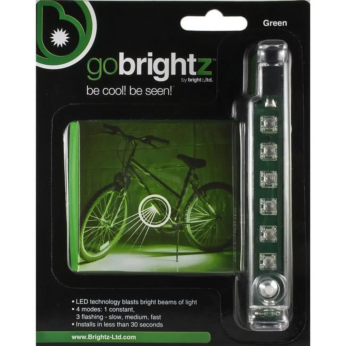 LED Gobrightz Brightz Under Bike Light Green
