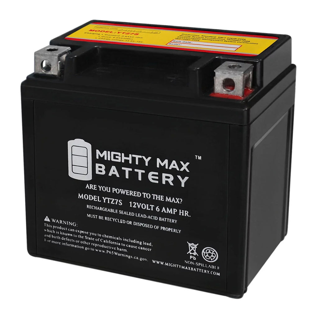 6AH Battery 1000 Replacement 12V for 2014-2016 YTZ7S S1000RR