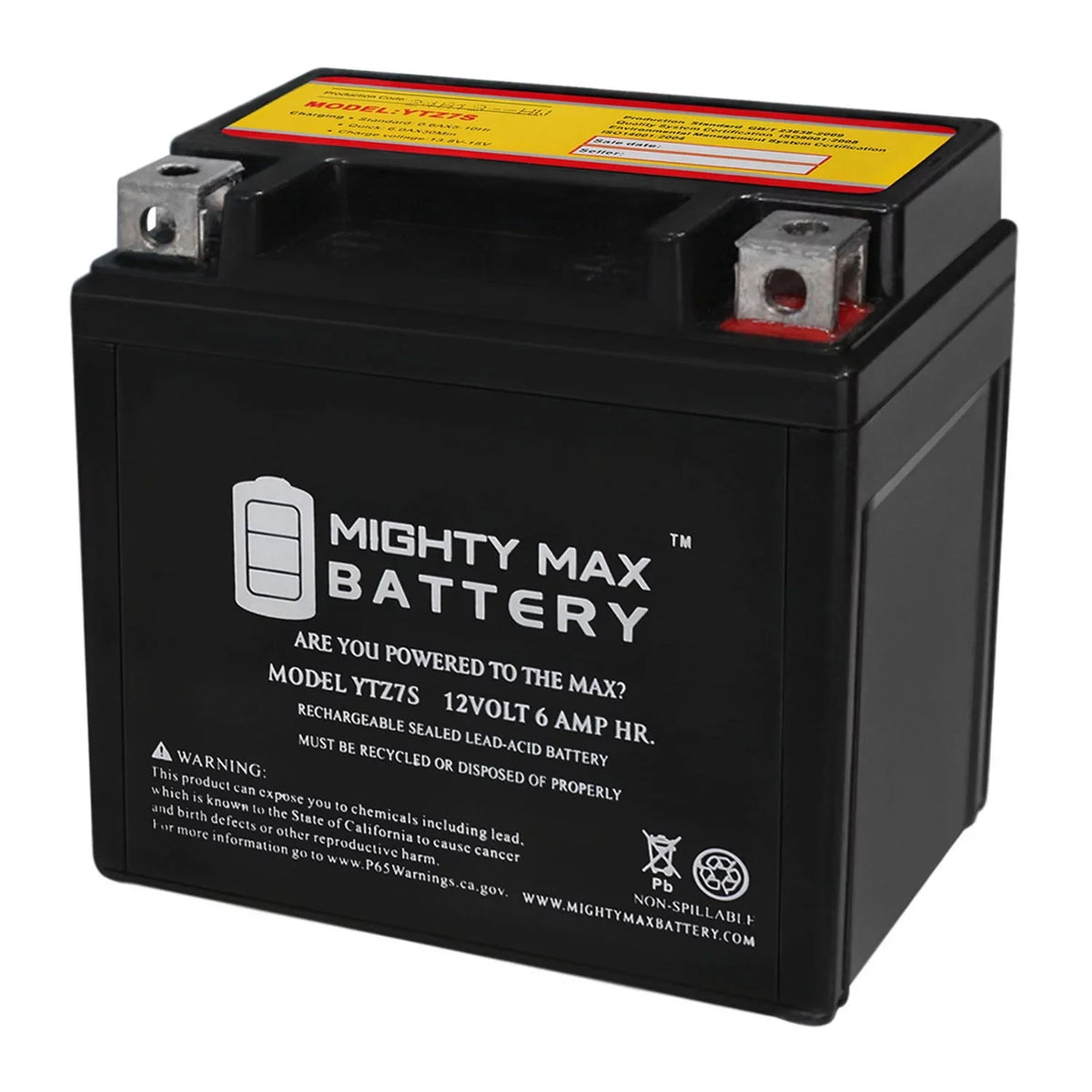 6AH Battery 1000 Replacement 12V for 2014-2016 YTZ7S S1000RR
