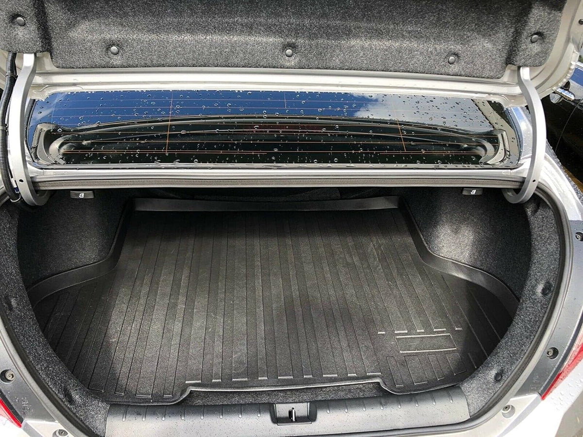 for Install Laser EA Car EACCESSORIES climate-Resistant Sedan Honda – Raised Design Rubber Mat with 2016-2021 – for Trunk Non-Slip Cars Trunk Mats to Easy Lip – Civic Cargo – Trunk Mat Liner Pre-Cut –
