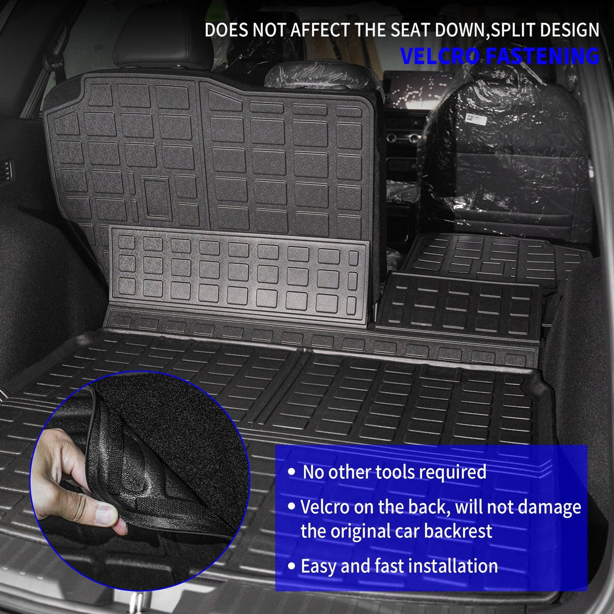 with Protector (Fit Compatible CR-V Mats) Trunk Hybrid Mat Upper Accessories 2023 Cargo Seat 2024 Liner Honda Mat Cover Deck, Honda Mat+Backrest Cargo Back CRV Trunk