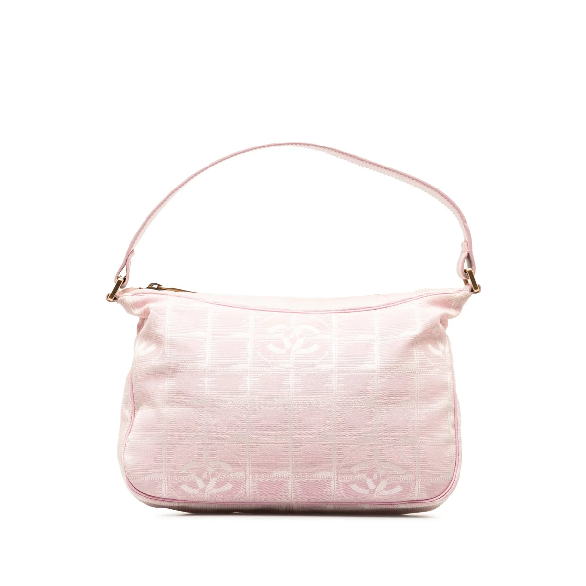Top Handbag Unisex Travel Authenticated Line HandleBag Nylon New Pre-Owned Pink (Good) Fabric