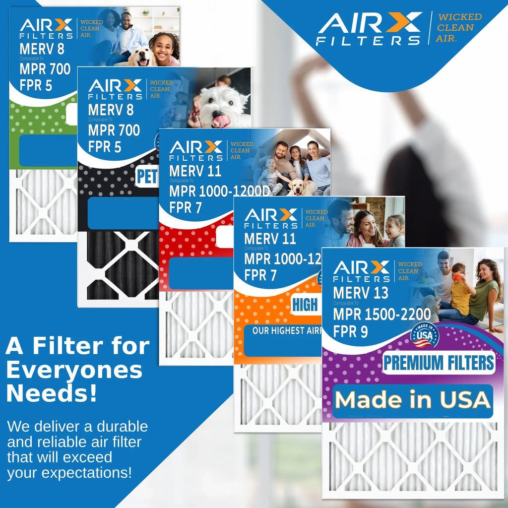 Filter 16x22x1 1000, AIRX MERV 16x22x1 Made CLEAN to Air AIR. 7 Conditioner Comparable Pack Air Filter MPR FPR Furnace USA Electrostatic WICKED Filters MPR HVAC Premium 11 6 FILTERS & 1200 by Pleated