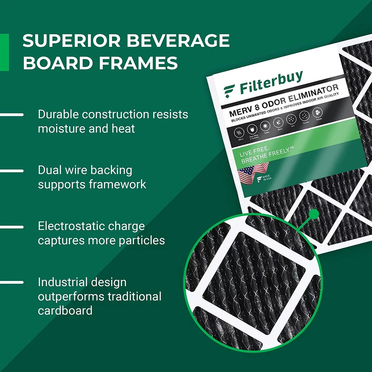 with Eliminator Air 8 (12-Pack) HVAC Furnace Filterbuy MERV 16x24x1 Pleated Odor Filters Carbon Activated AC