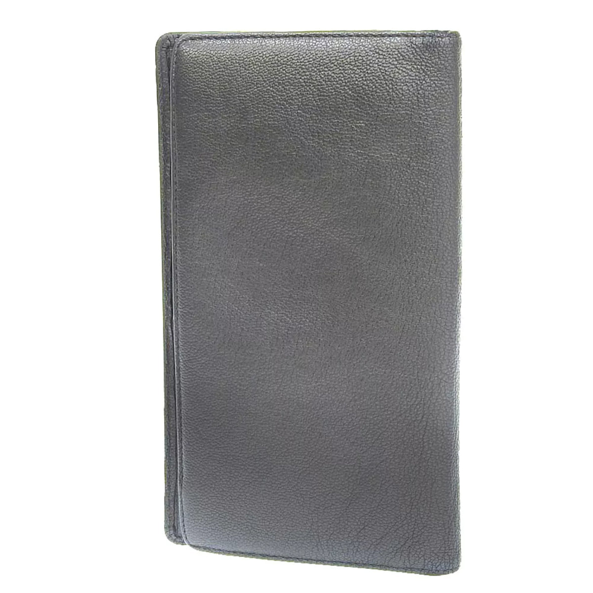 mark Pre-Owned with No. metallic here (Fair) wallet 11 long gray bi-fold lambskin seal