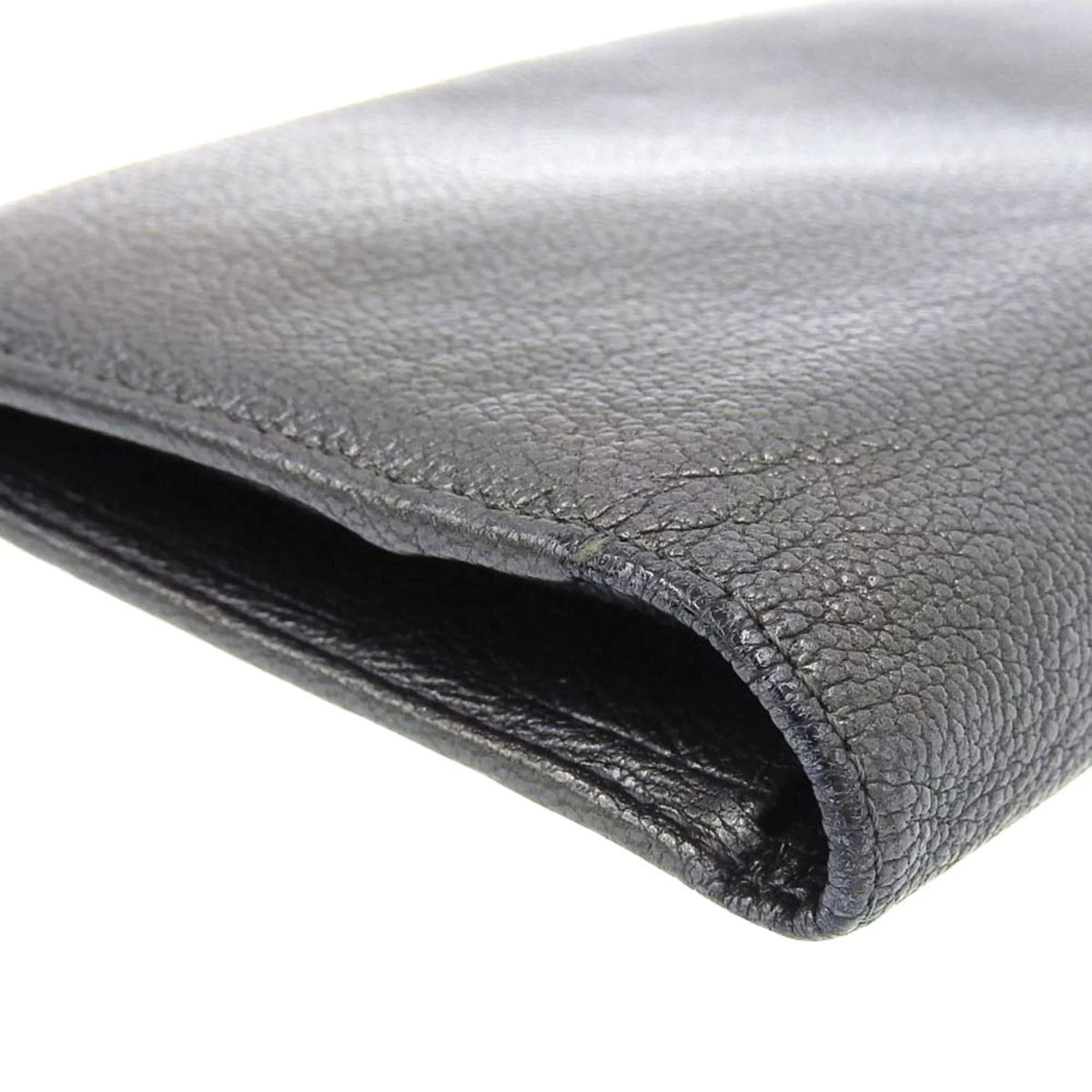 mark Pre-Owned with No. metallic here (Fair) wallet 11 long gray bi-fold lambskin seal
