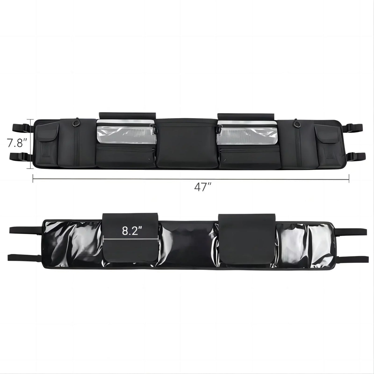 Rear MICTUNING Cage Cargo Pockets UTV Compatible Roll Multiple Storage Organizer, Tool with Bag Gear Bag