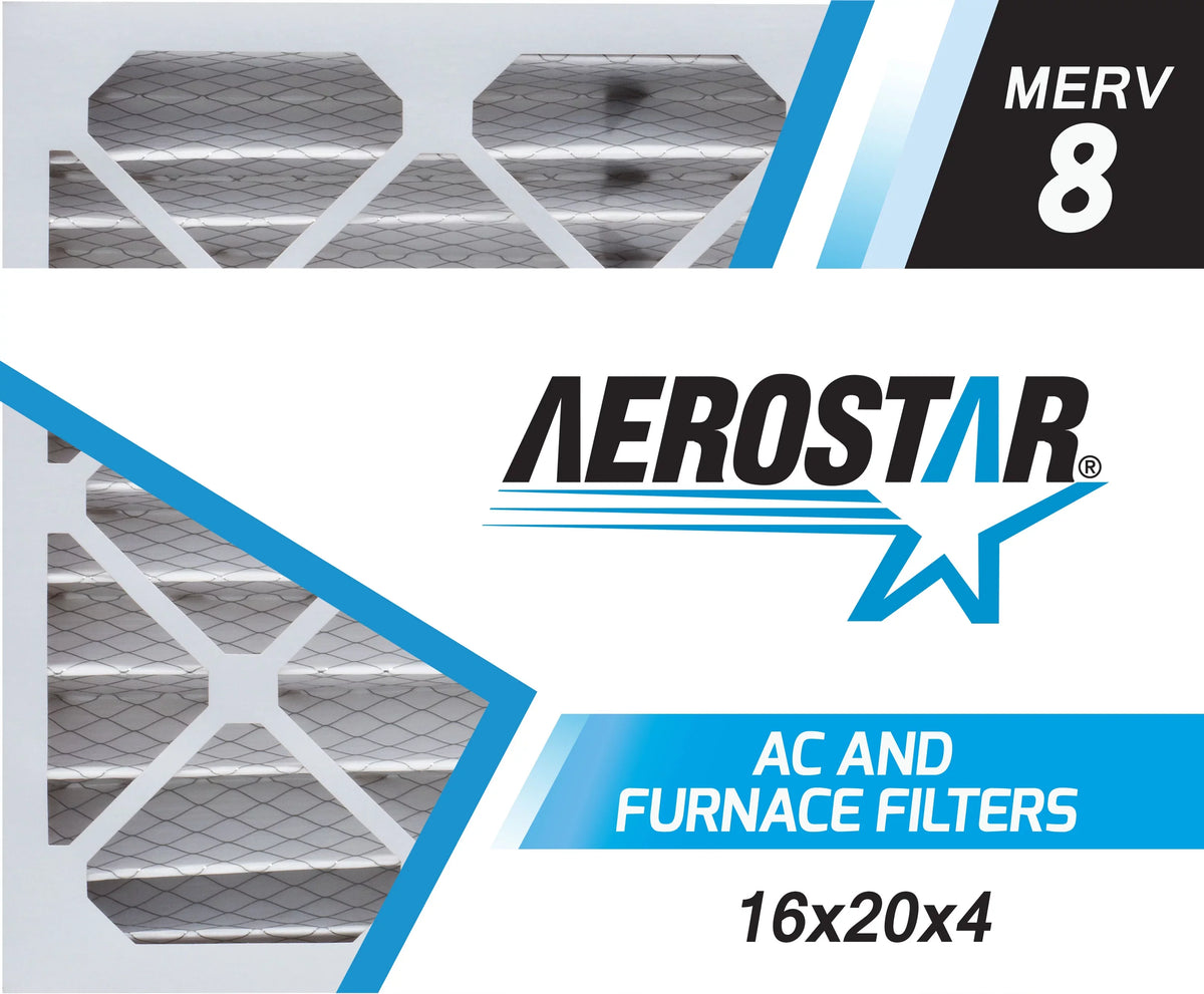 MERV 16 Aerostar the Pleated Box x in Filter, Air 8, USA Made 4, 20 of 16x20x4 x 6,