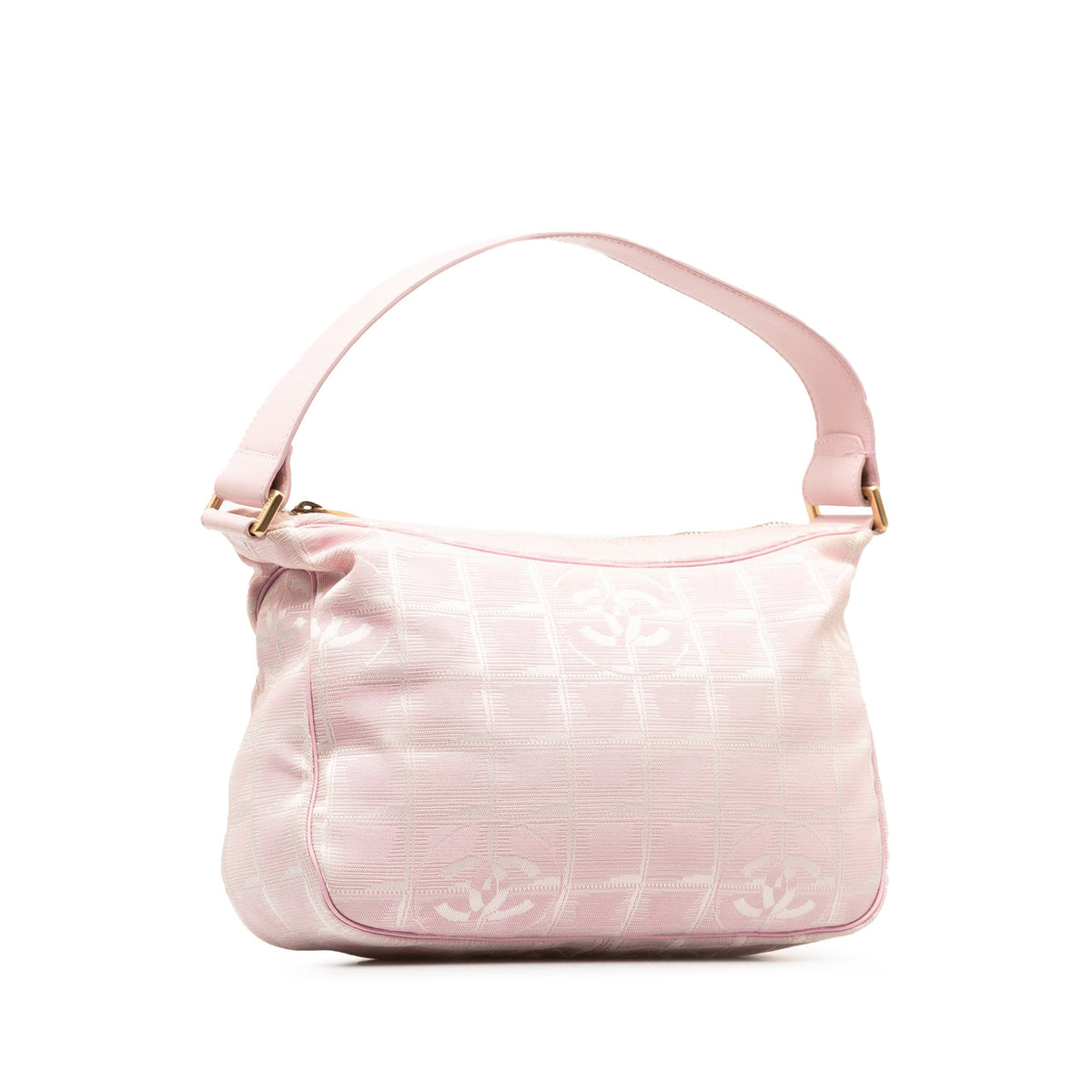 Top Handbag Unisex Travel Authenticated Line HandleBag Nylon New Pre-Owned Pink (Good) Fabric