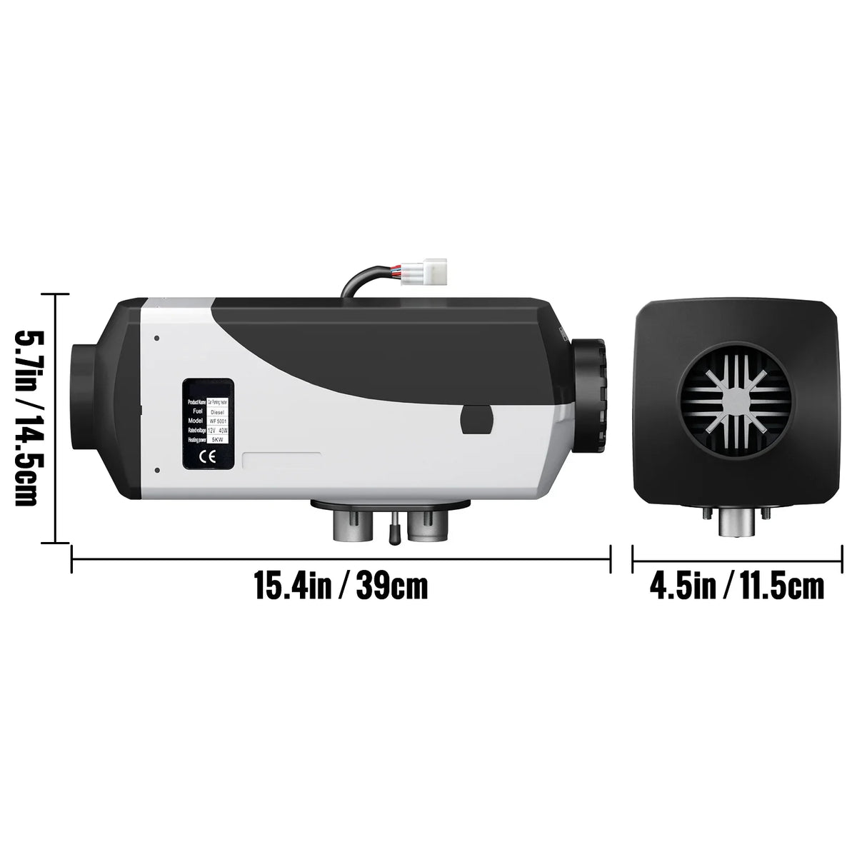 Heater 5KW Boats Remote Tank Parking LCD Diesel Diesel 10L 12V Motorhomes Bus Air Thermostat Control SKYSHALO for with Muffler and RV Heater Trailer Heater Diesel and