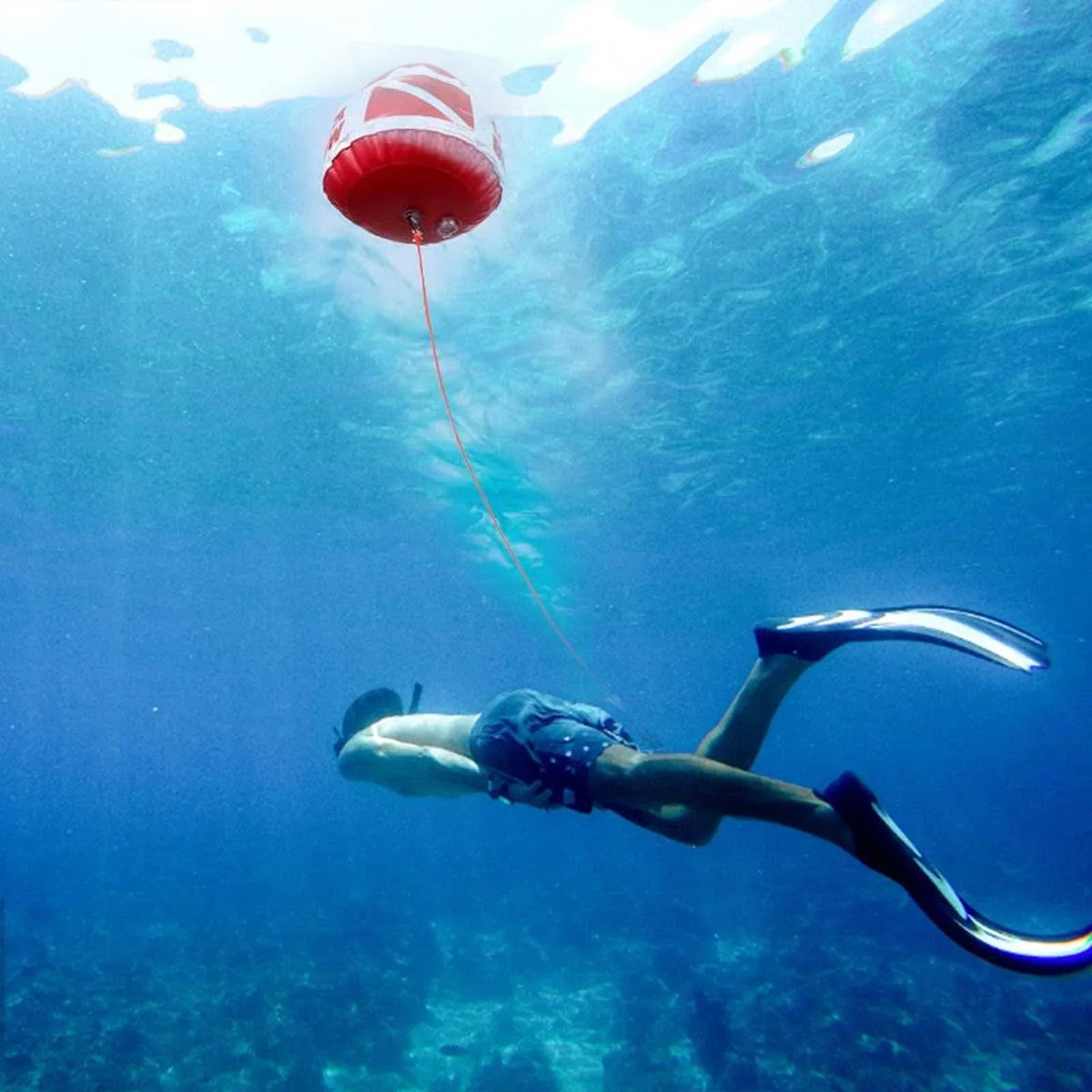funtasica Dive Fishing Dive Float Diving, Surface for Float , Inflatable Floater Flag Visibility Flag High ing, Buoy