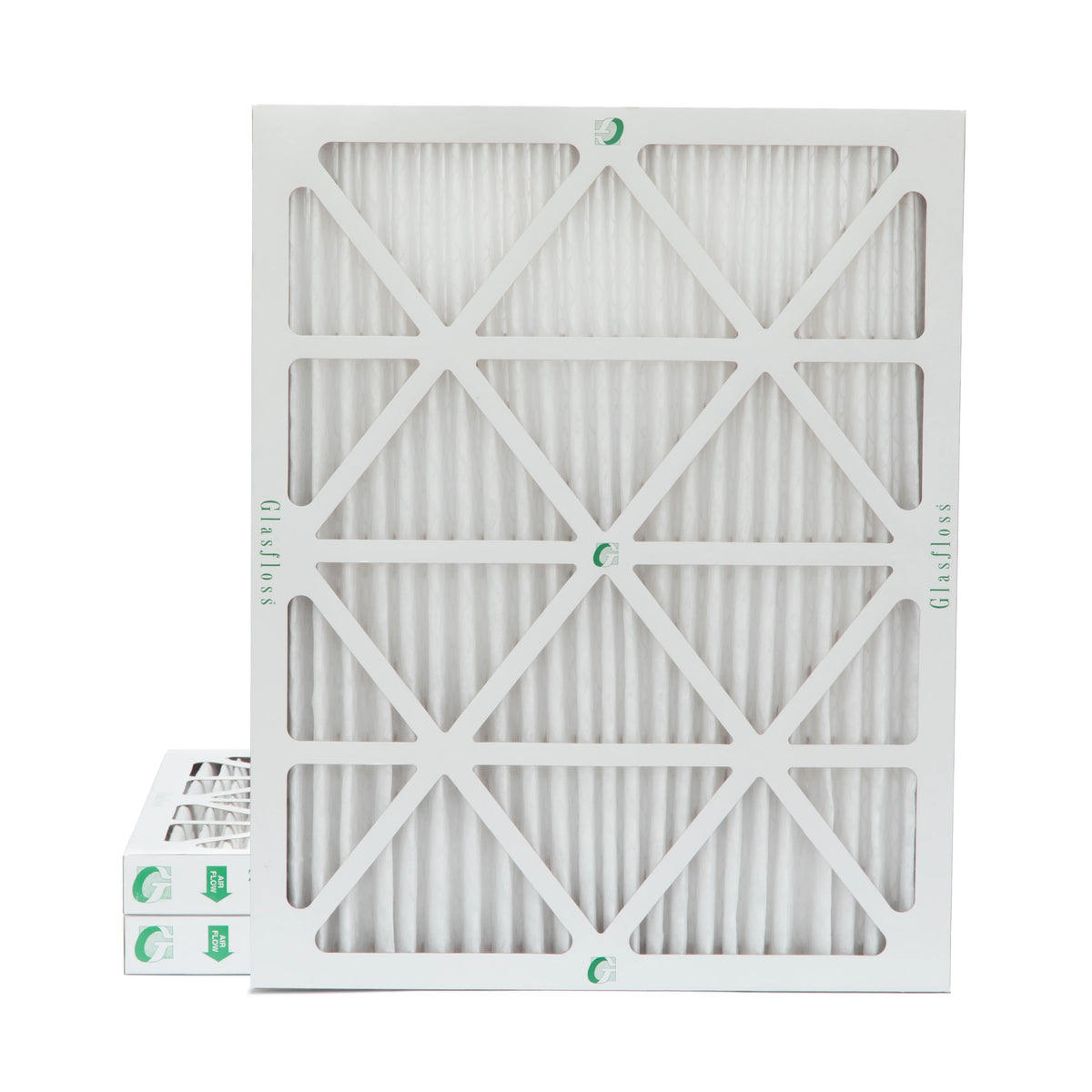 Glasfloss. 1-3/4 17-1/2 2" Air Pleated 19-1/2 x by Pack Inch 10 dimension: Actual 18x20x2 of Filters MERV 3 x