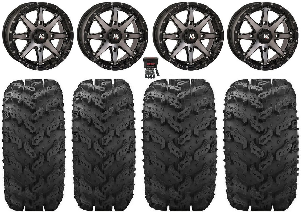 HL10 Reptile Defender Outlander 14" Lifter Renegade Maverick Can-Am 26" Tires Wheels High Commander Smoke